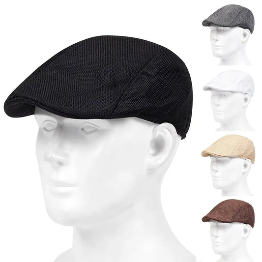 Mens Solid Casette Caps for Spring and Summer 
Outdoor Casual Golf Hats or Street Trend Hat