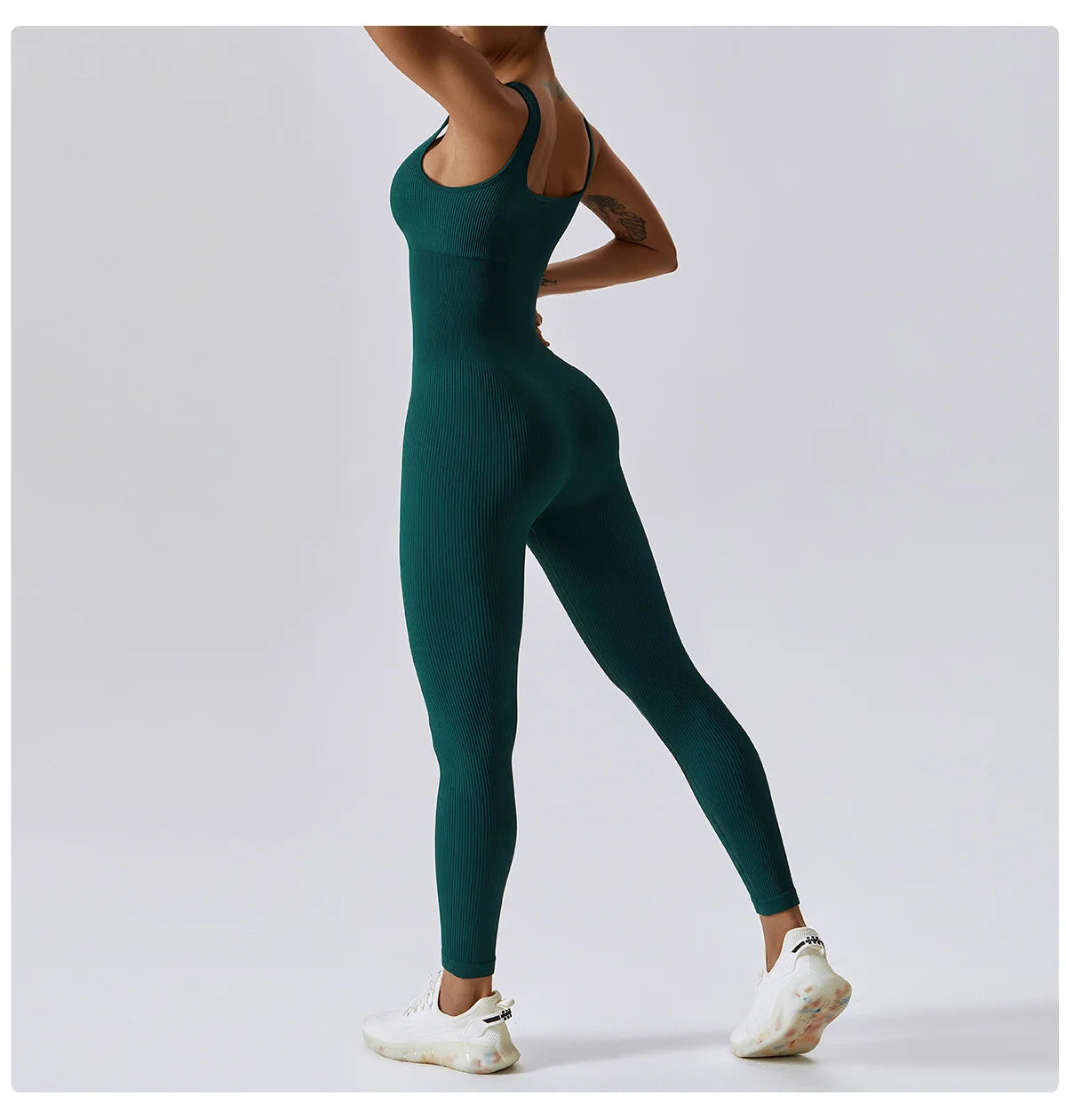 Seamless One-piece Jumpsuit Yoga Suit, Women Dance Romper Fitness Bodysuit 
Workout Siamese Sportswear