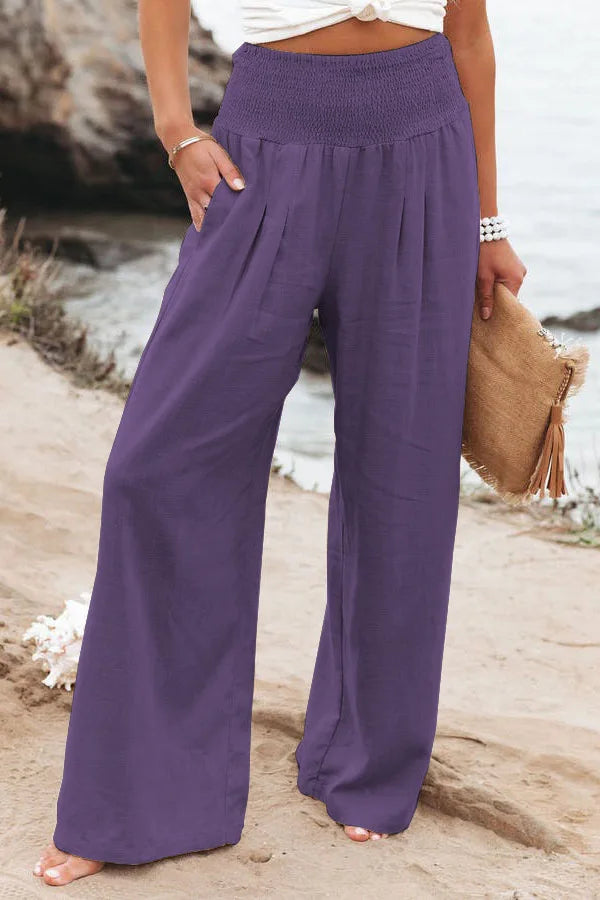 Autumn & Winter Cotton Hemp High Waist Pants