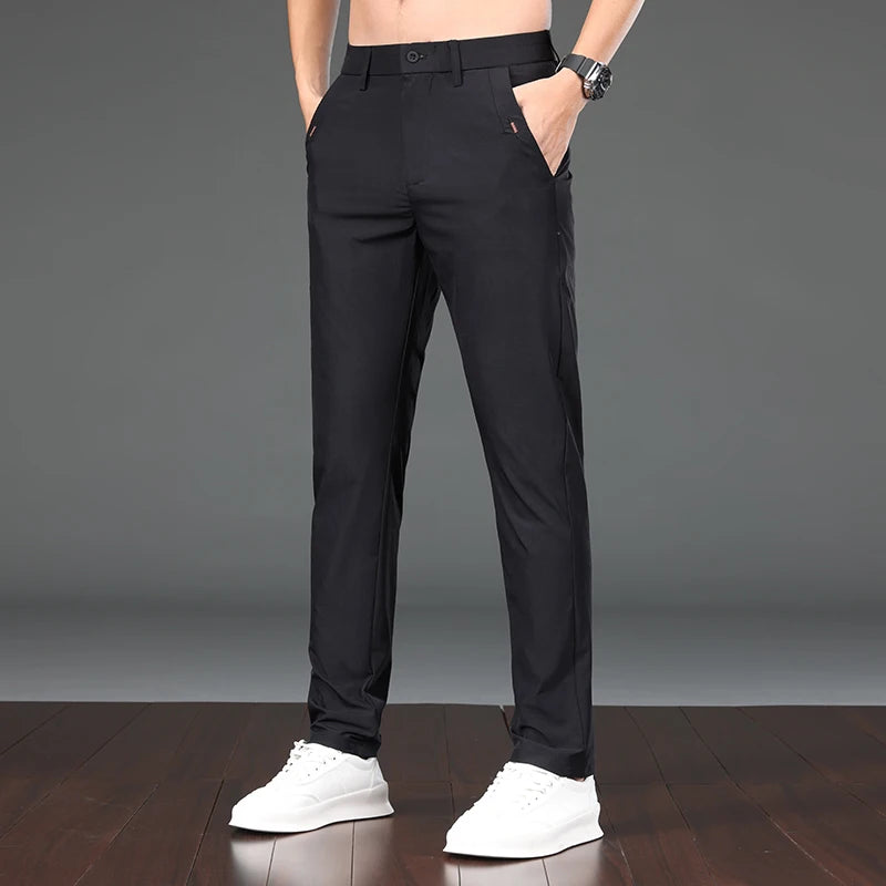 Summer Thin Ice Silk Casual Pants