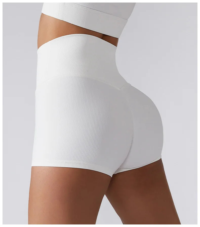 New Summer Seamless Women Tight 
High Waist Women's Running Shorts