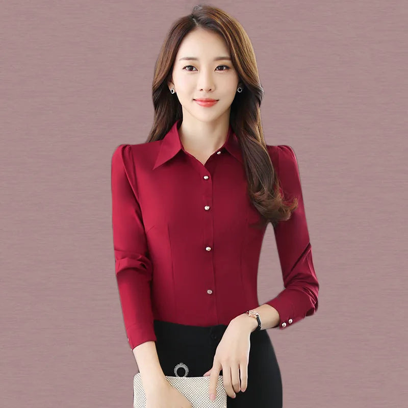 Chiffon Long Sleeve Blouses