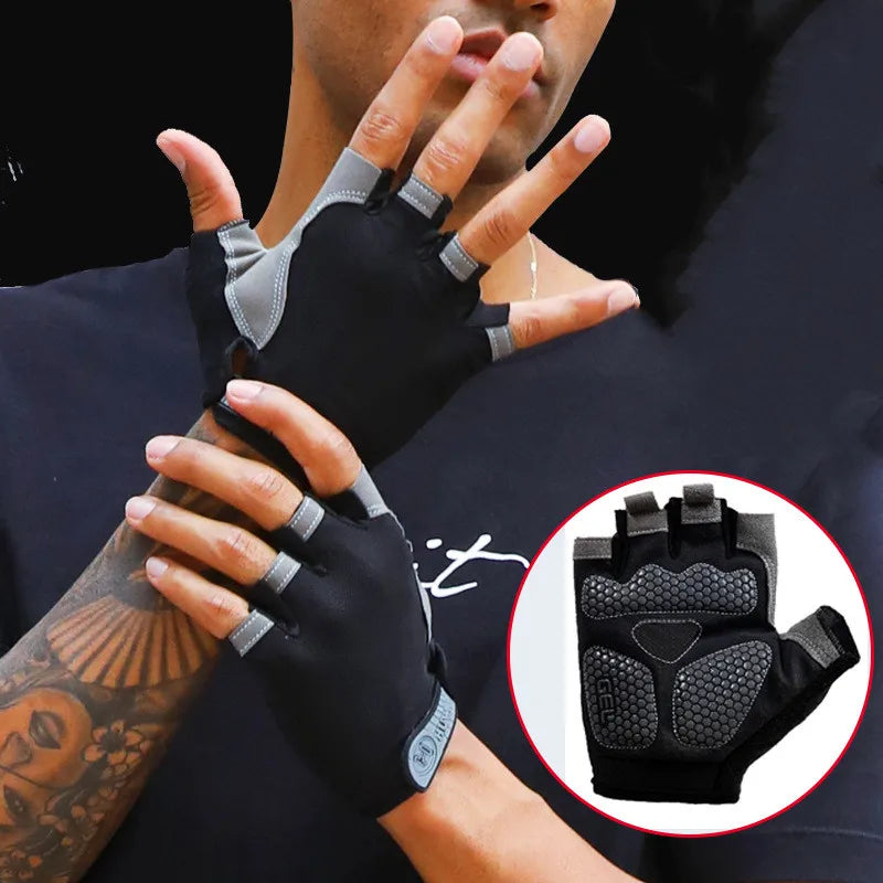 Weight lifting Gym Gloves suits for Fitness Training 
Fingerless Men & Women Bodybuilding Exercise Gloves