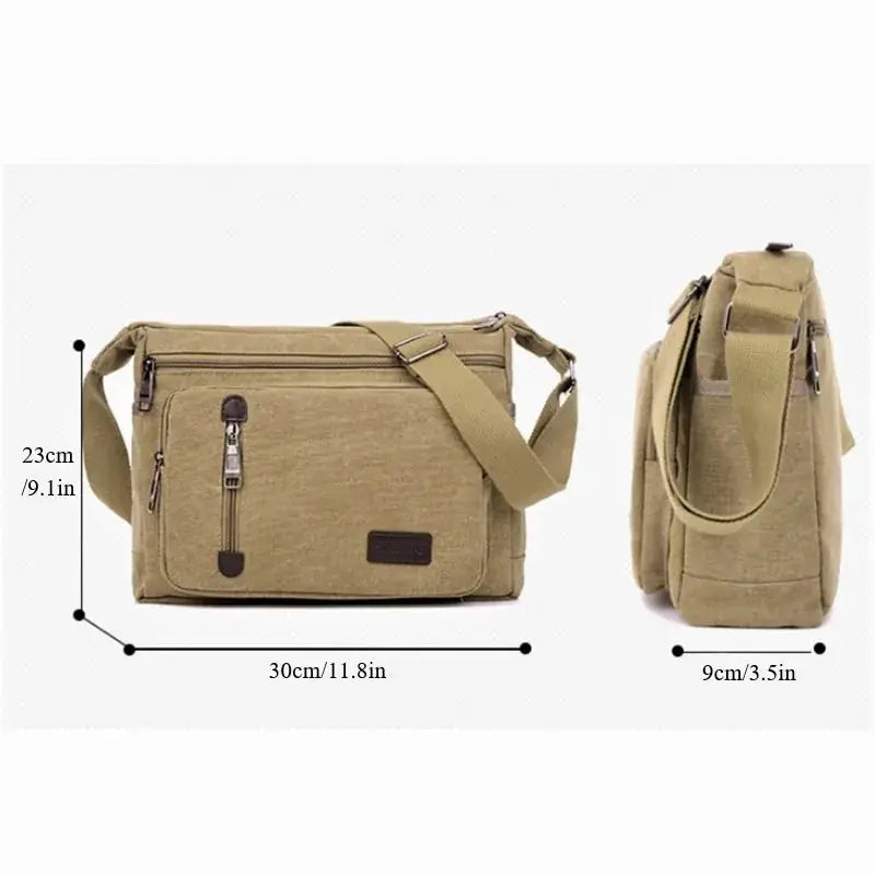 Canvas Shoulder Bag 
Bottle Men & Women Casual Crossbody, Multi Layered bag