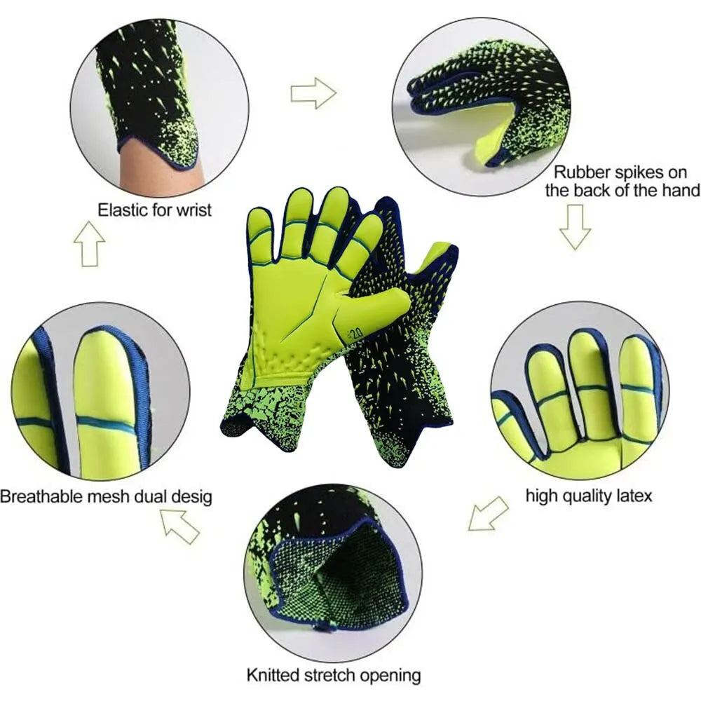 Goalkeeper Gloves with Strong Grip for Soccer 
football Gloves for Kids Youth & Adult