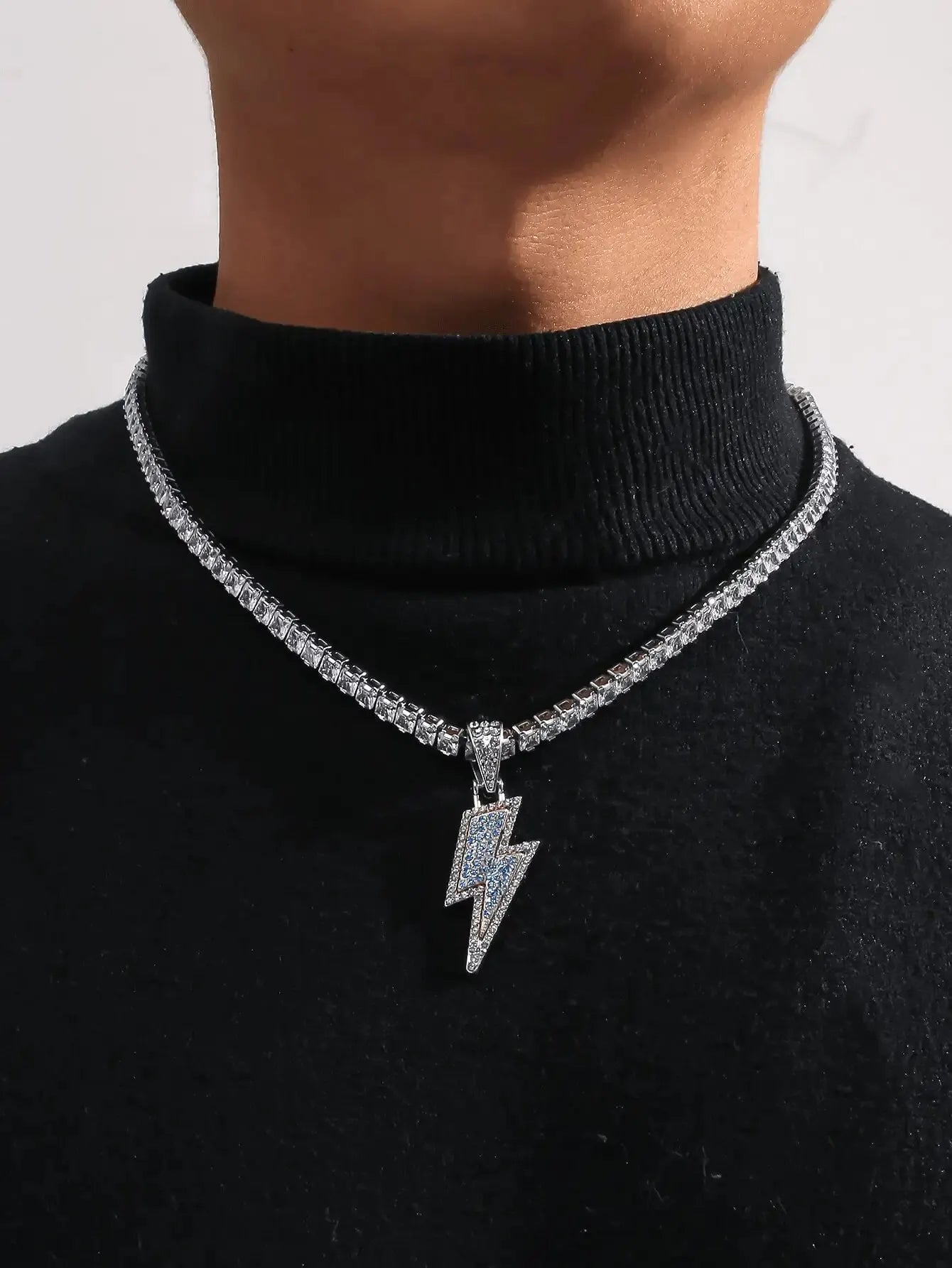 1 Piece Men Lightning Necklace