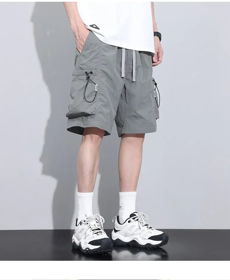 Summer Thin Cargo Men Loose Shorts 
Pocket Baggy Shorts