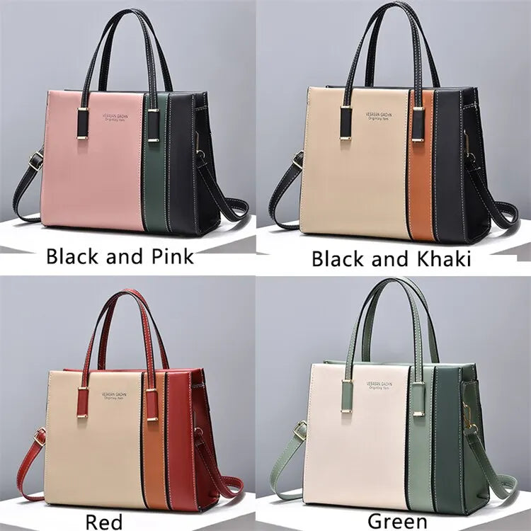 Patchwork Handbags For Women with Adjustable Strap
Top Handle Bag, Large Capacity Shoulder Bag