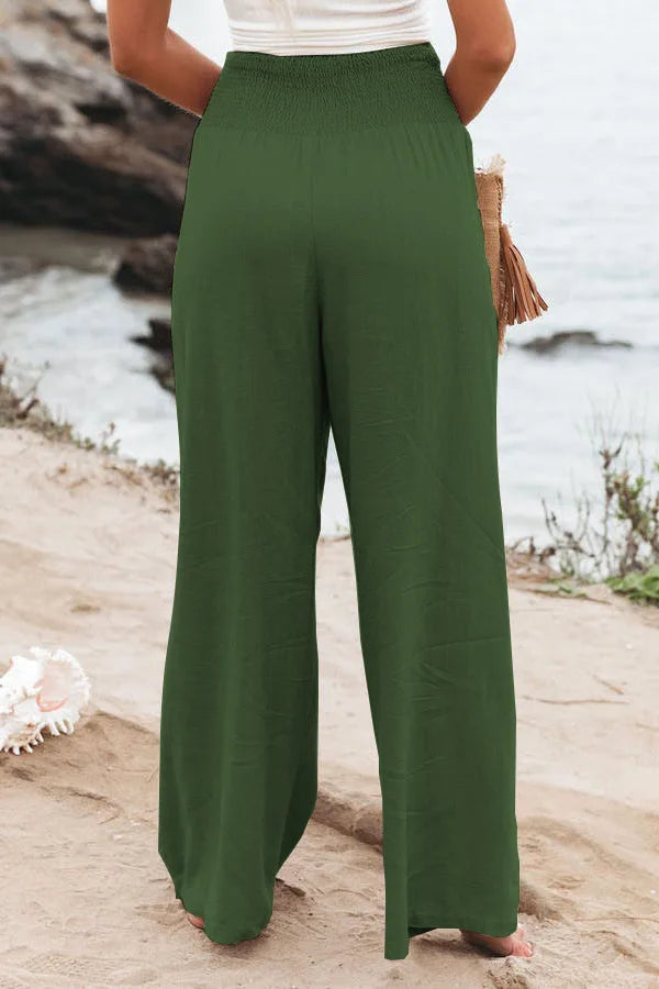 Autumn & Winter Cotton Hemp High Waist Pants