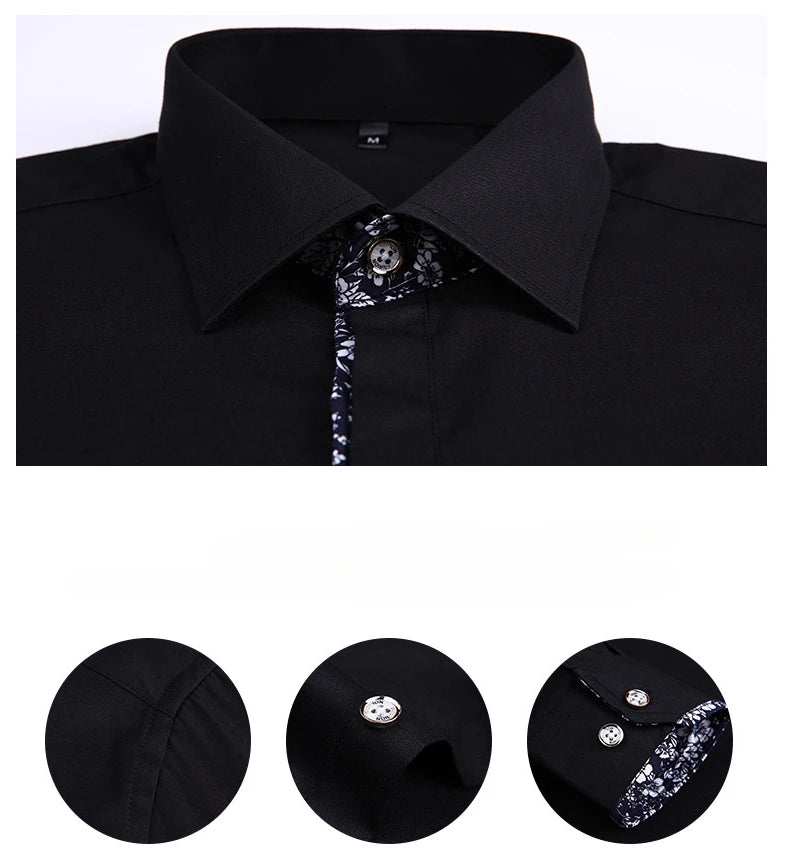 Lapel Men's Printed Dress Shirt