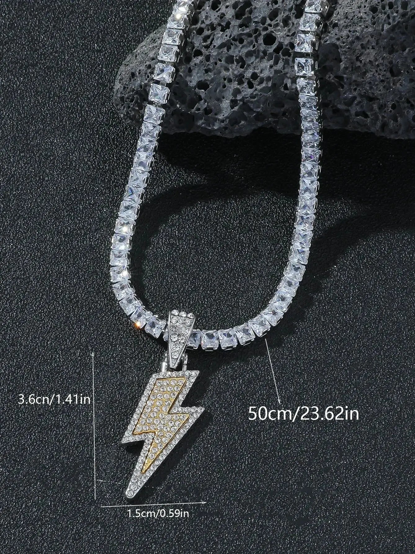 1 Piece Men Lightning Necklace