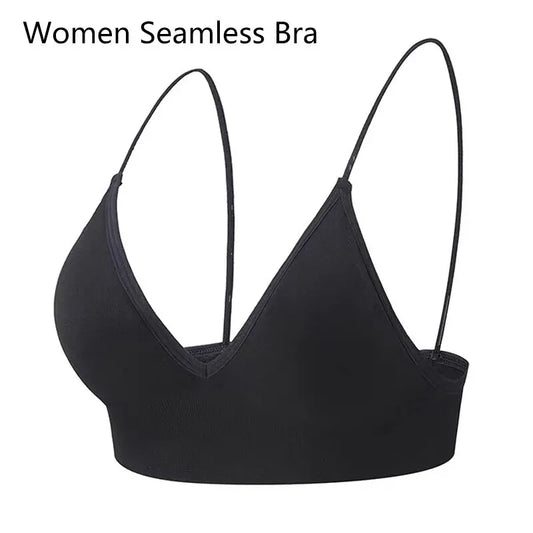 Seamless Bra, Camisole Underwear 
V Neck Gather Up Sports Bra