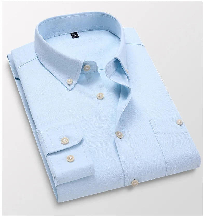 Business Classic Lapels Casual Male Shirt