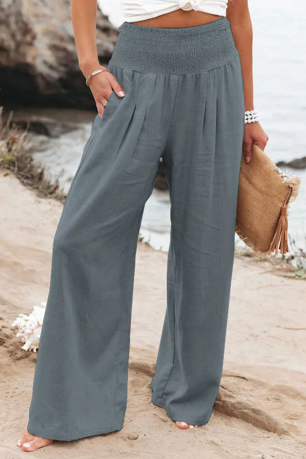 Autumn & Winter Cotton Hemp High Waist Pants