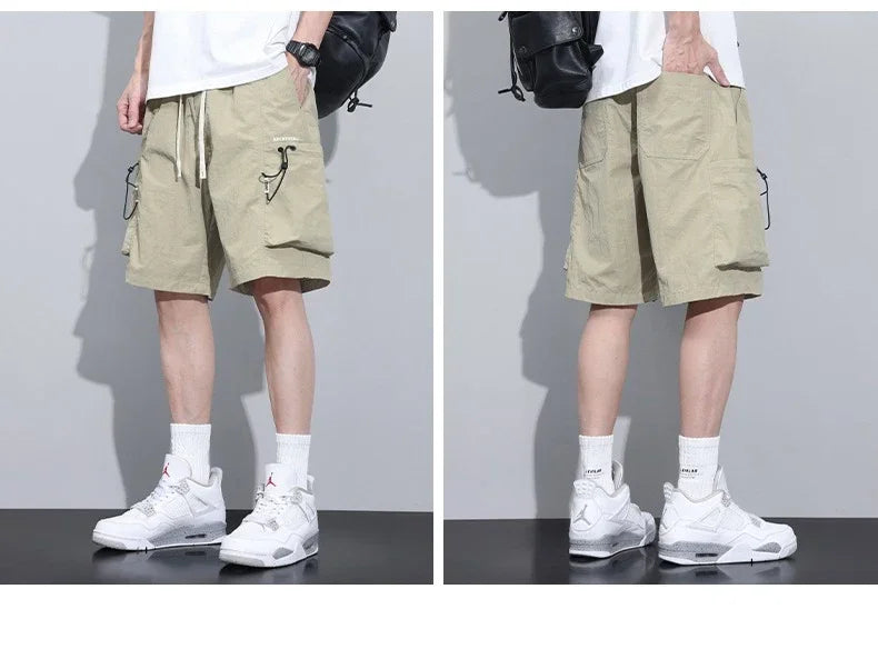 Summer Thin Cargo Men Loose Shorts 
Pocket Baggy Shorts