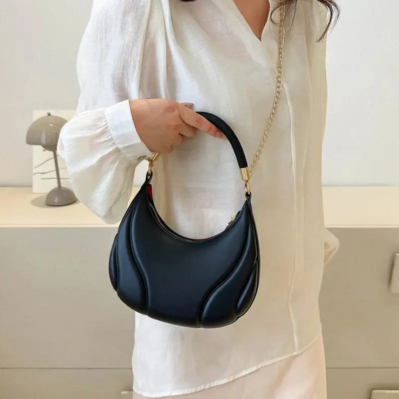 100% Polyurethane Pure Color Single Shoulder WOMEN'S Bag