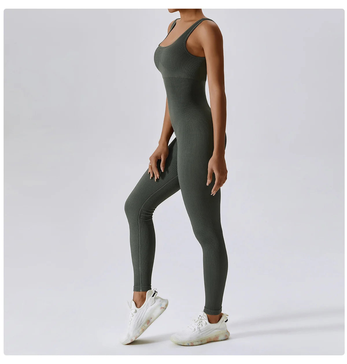 Seamless One-piece Jumpsuit Yoga Suit, Women Dance Romper Fitness Bodysuit 
Workout Siamese Sportswear