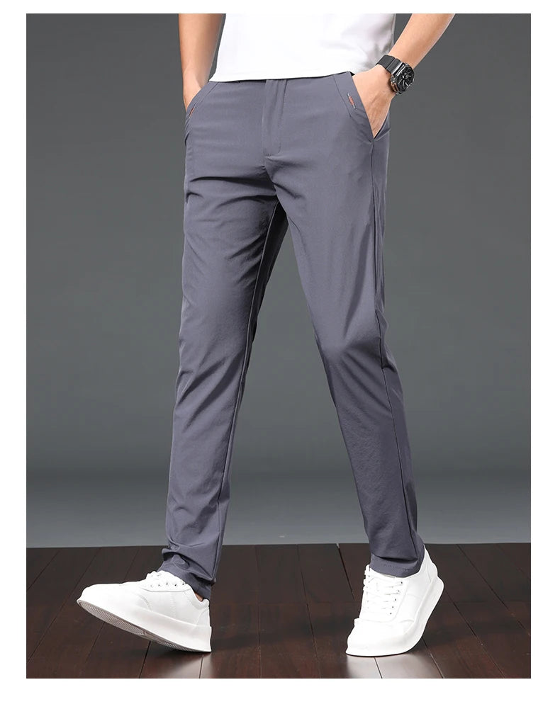 Summer Thin Ice Silk Casual Pants