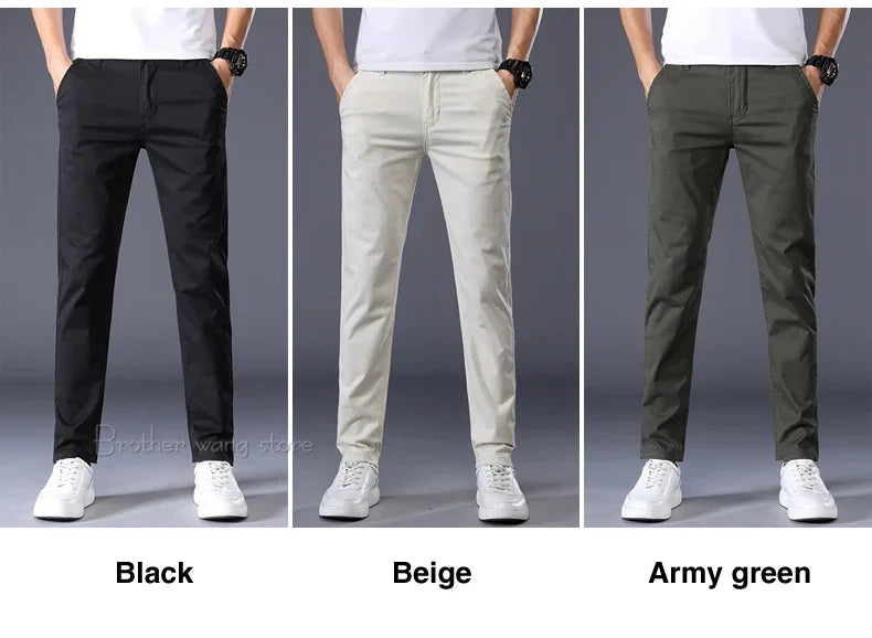 Men's Classic Solid Color Summer Thin Casual Pants