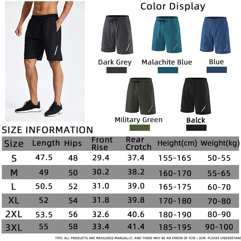 Men Running Shorts Gym Wear 
Fitness & Workout Shorts for Men