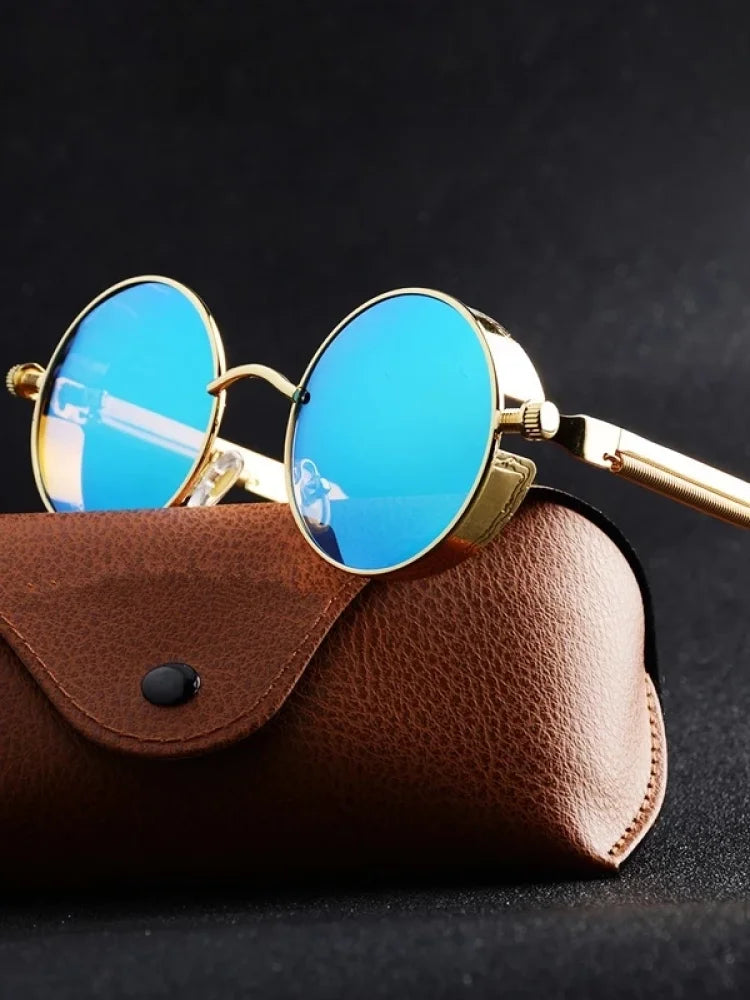 Metal Steampunk Sunglasses for Men & Women
 Round Glasses, Vintage High Quality