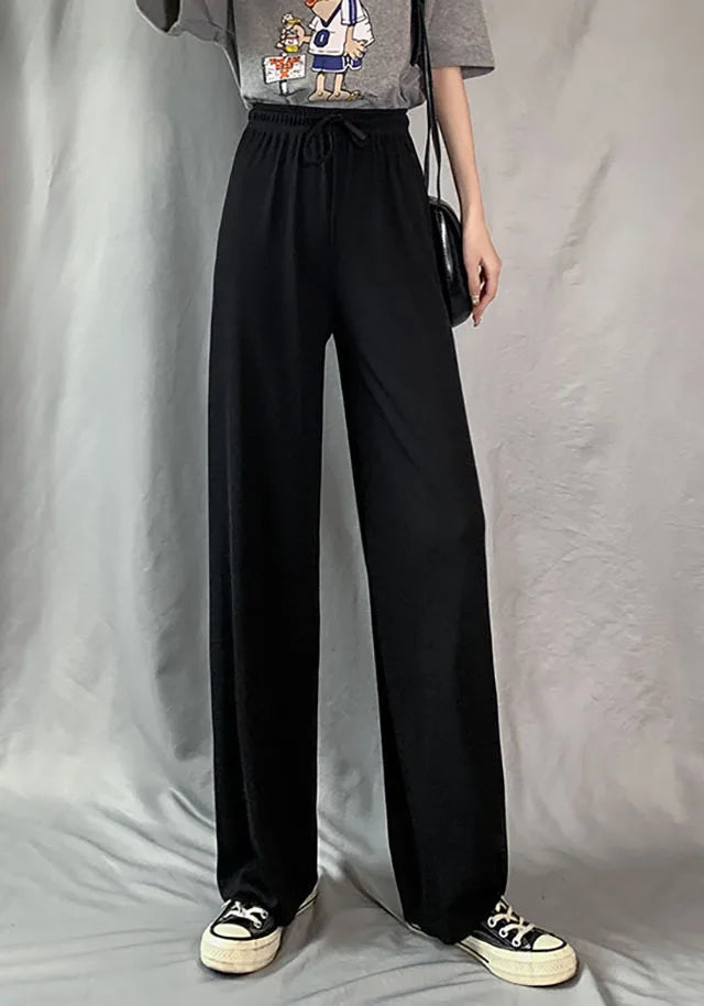 Summer Ice Silk Wide Leg Pants