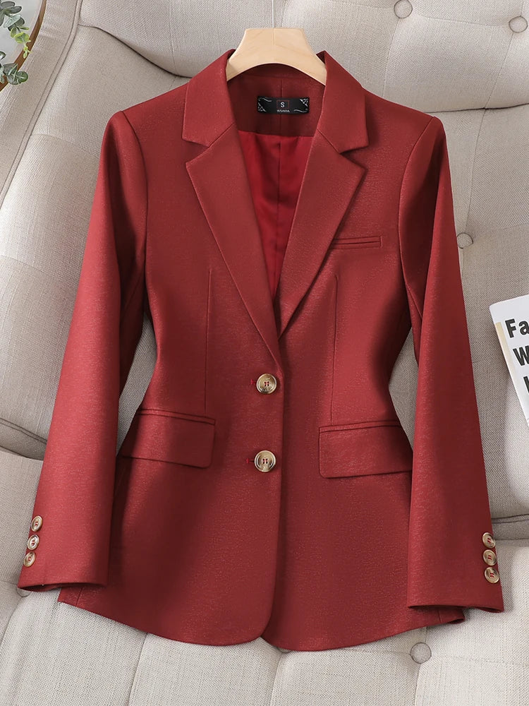 Long Sleeve Autumn & Winter Women Blazer 
Jacket Ladies Single Breasted, Business Work Wear