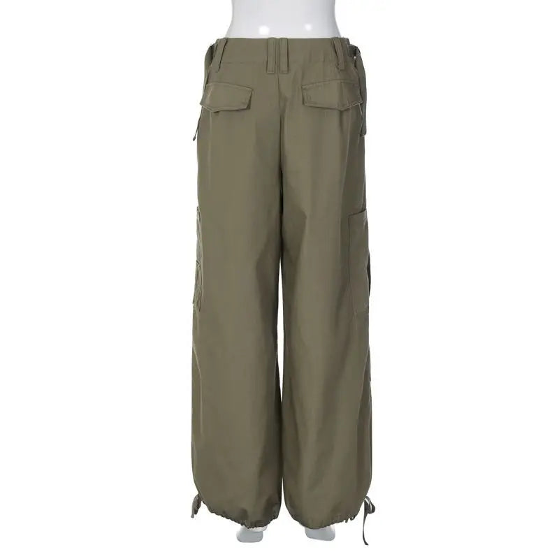 Low Waist Cargo Parachute Pants