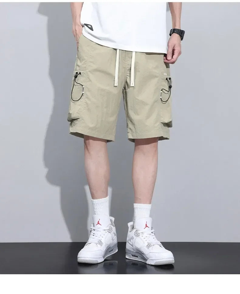 Summer Thin Cargo Men Loose Shorts 
Pocket Baggy Shorts