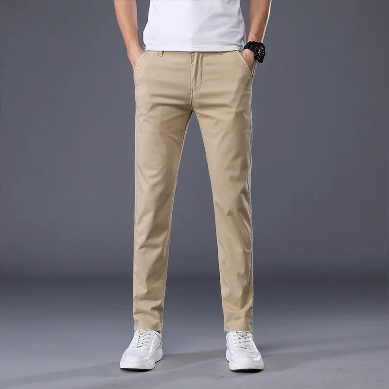 Men's Classic Solid Color Summer Thin Casual Pants