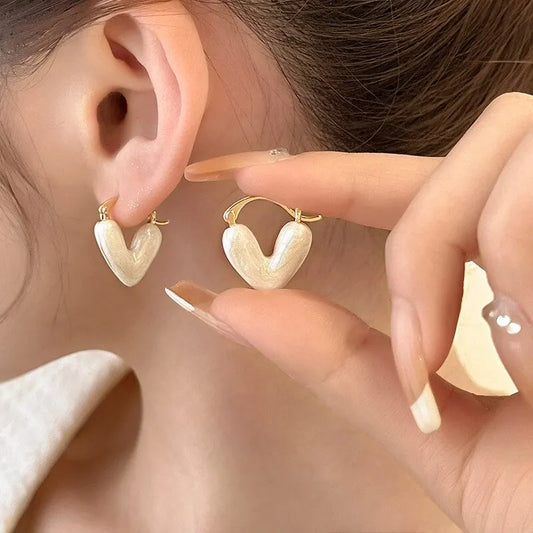 Sweet Mini Love Heart Drop Earrings