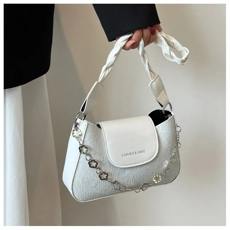 Advanced Chain Women's bag, Texture Shoulder Bag
Embossed Crossbody Small Square Bag