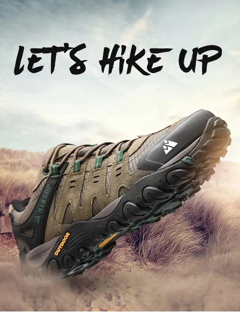 Men's Hiking Shoes with Suede Leather 
Outdoor Shoes, Men Trekking Sneakers