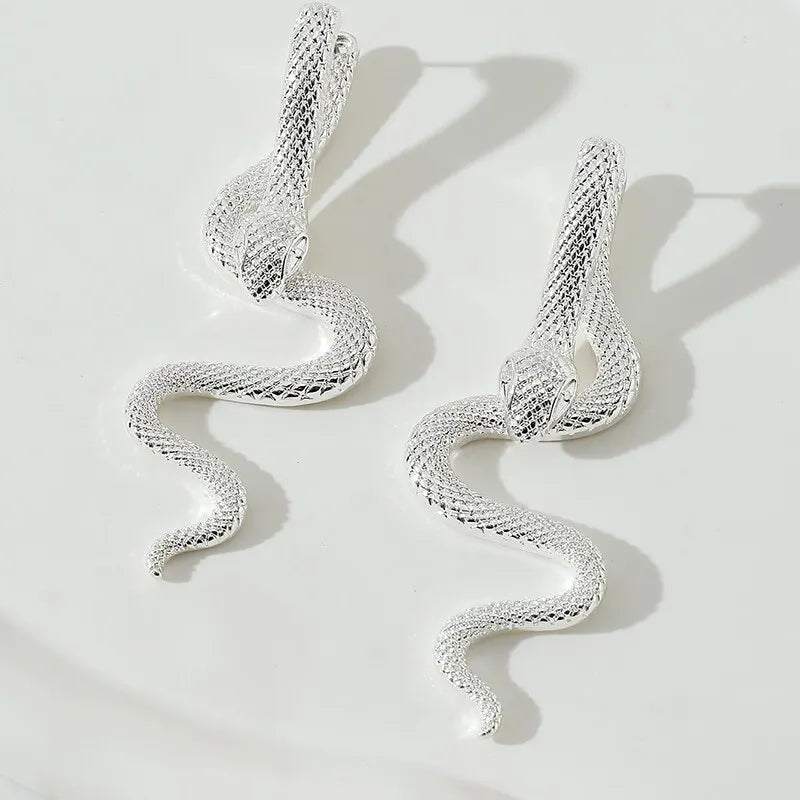 Snake Shape Drop Earrings