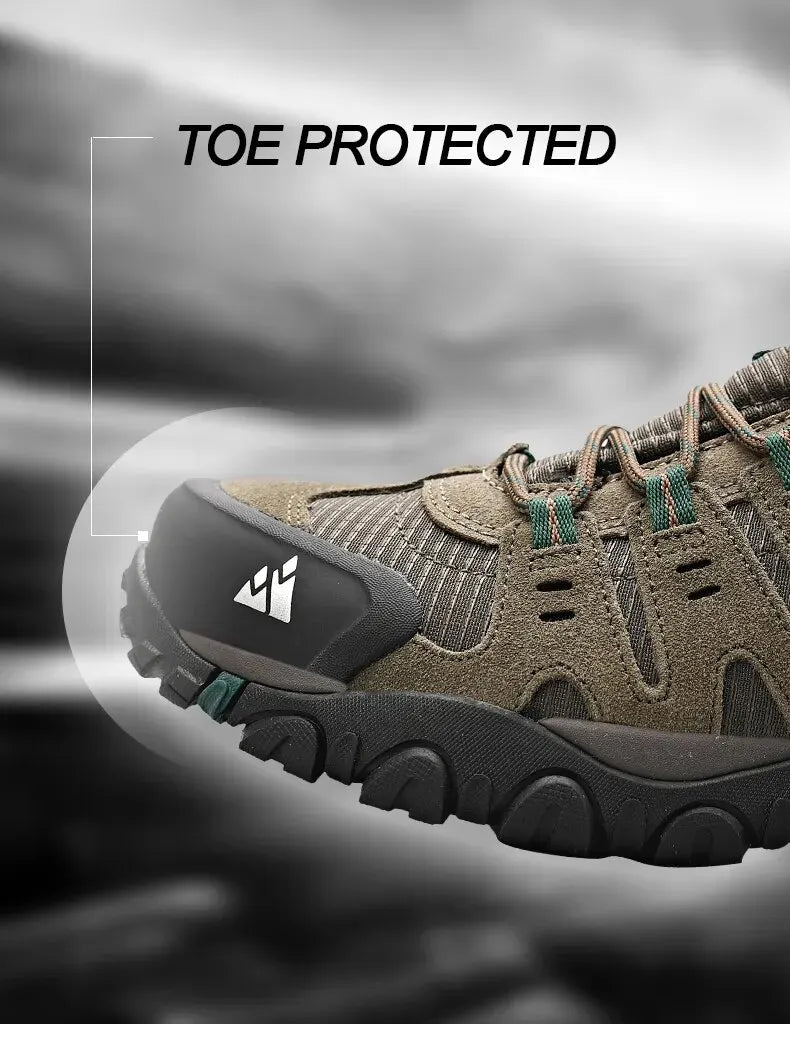 Men's Hiking Shoes with Suede Leather 
Outdoor Shoes, Men Trekking Sneakers