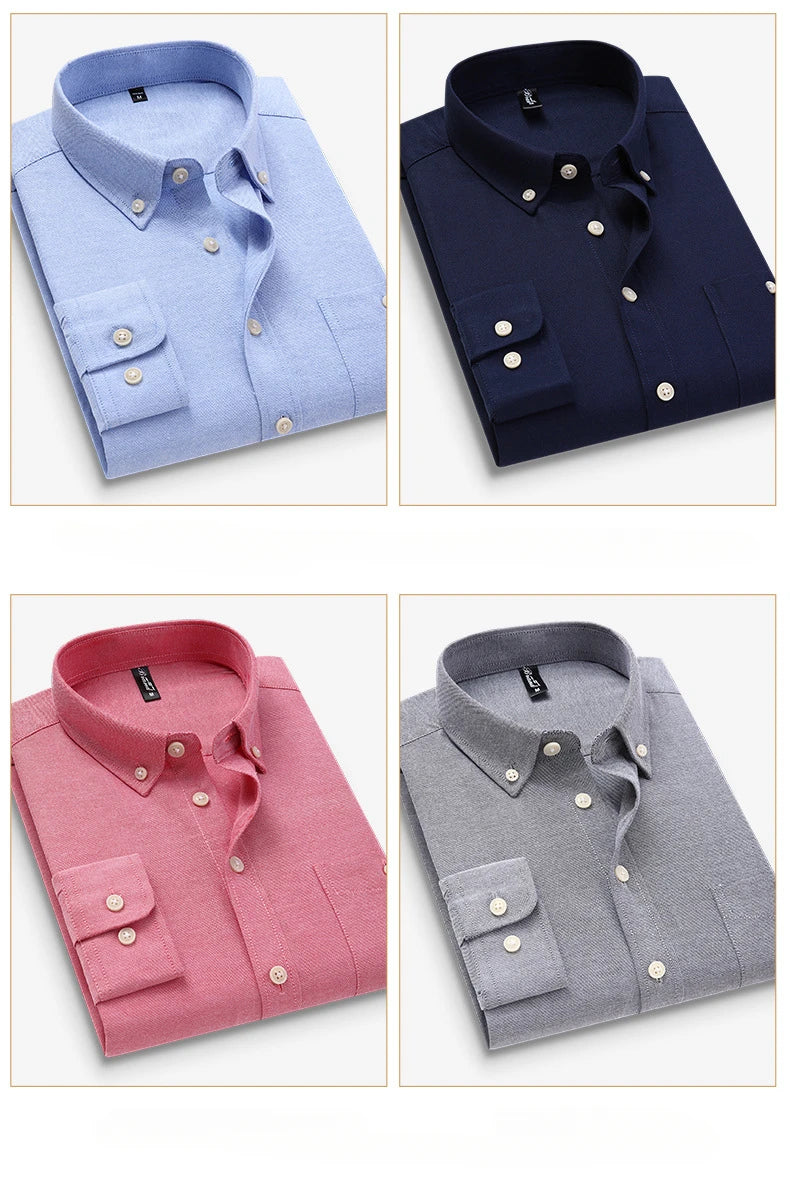 Business Classic Lapels Casual Male Shirt