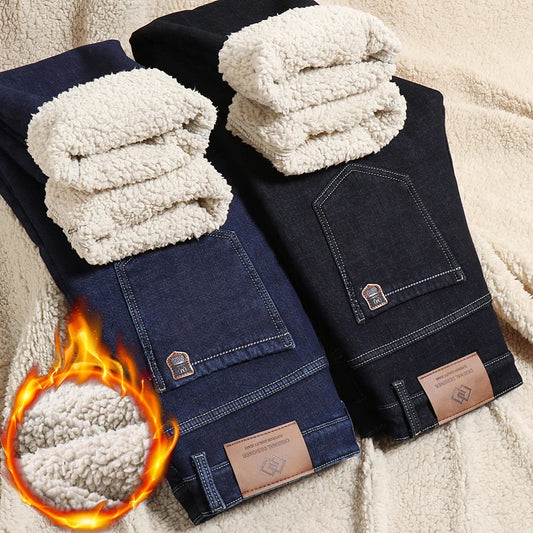 Winter Fleece Sherpa Jeans for Men