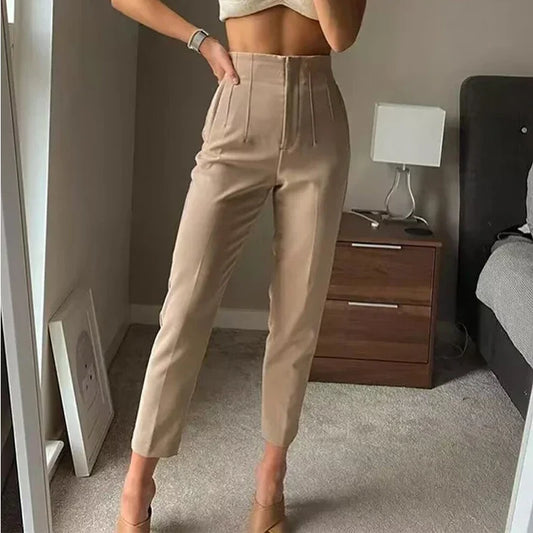 Fashionable Office Wear 
High waist Trousers