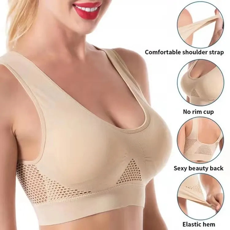 Seamless Mesh Bras 
Camisole Underwear with Crop Top