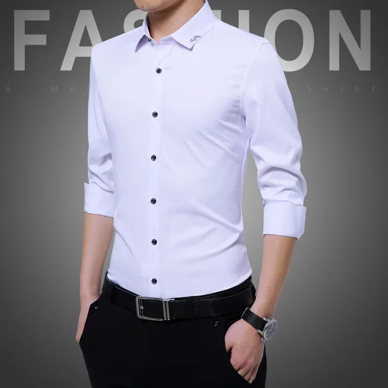 Long Sleeve Men's Shirt 
Slim Business Fashion