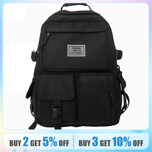 A Load Of Multi-pocket Men & Women Universal Nylon Large-capacity Backpack