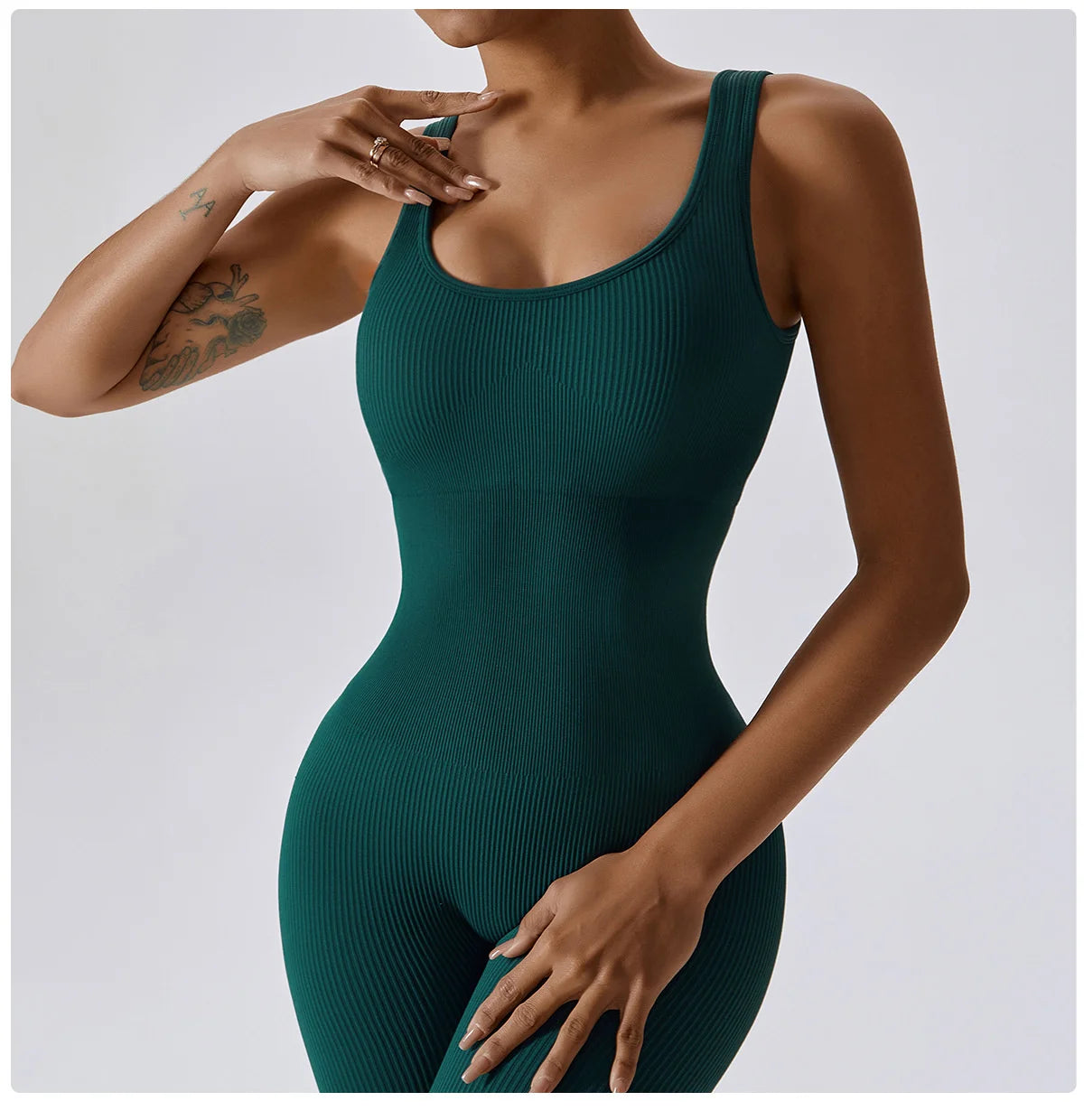 Seamless One-piece Jumpsuit Yoga Suit, Women Dance Romper Fitness Bodysuit 
Workout Siamese Sportswear