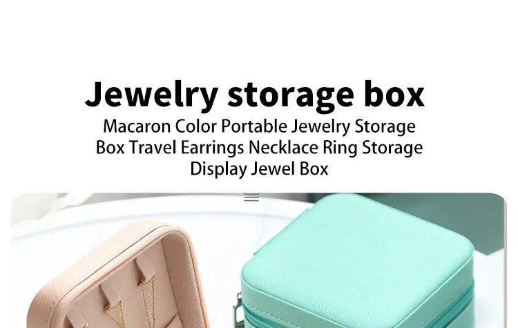 Mini Jewelry Storage Box, Portable for Home or Travel 
Earrings, Necklace Storage Case