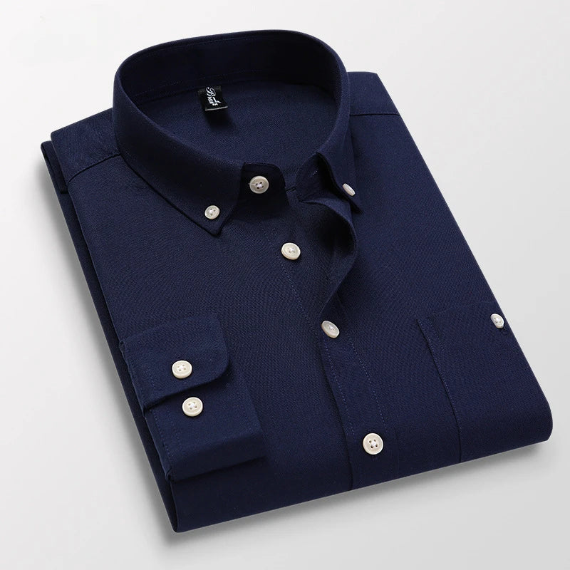 Business Classic Lapels Casual Male Shirt