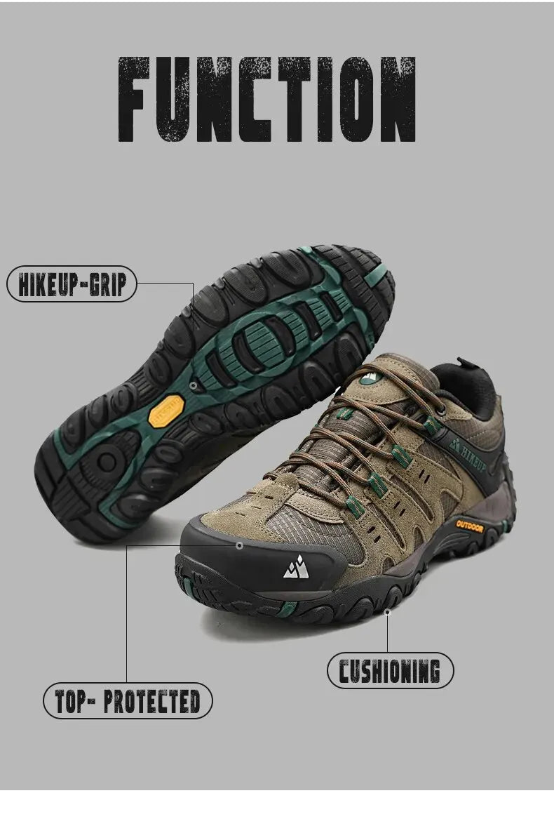 Men's Hiking Shoes with Suede Leather 
Outdoor Shoes, Men Trekking Sneakers