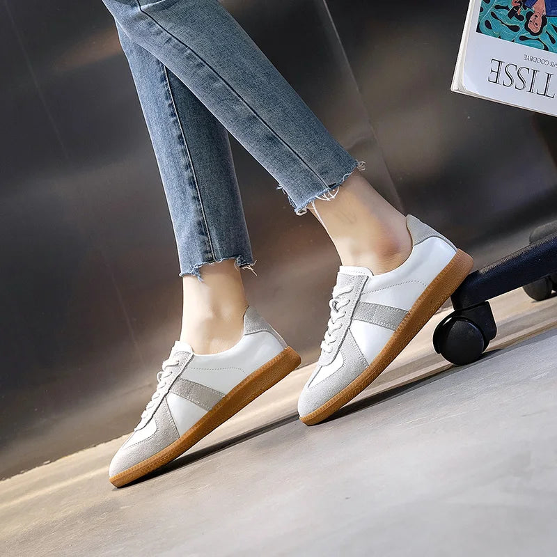 Women's Sneakers with Genuine Leather 
Ladies Training Shoes