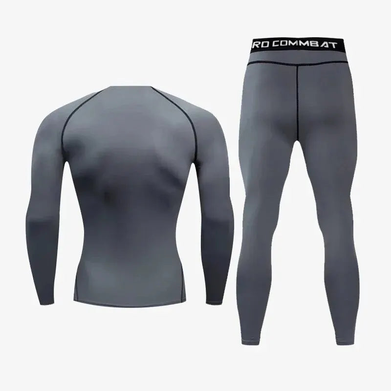 Sports Suit for Men, Compression Running Sets, Breathable, Tight