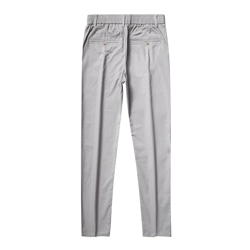 Men Thin Cotton Straight Casual Pants