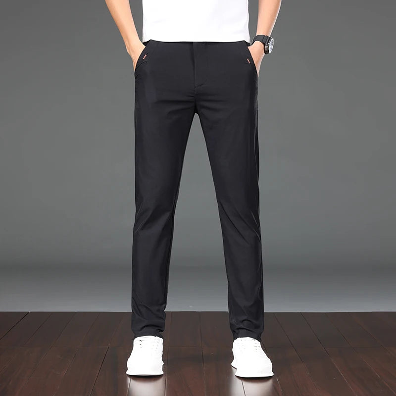 Summer Thin Ice Silk Casual Pants