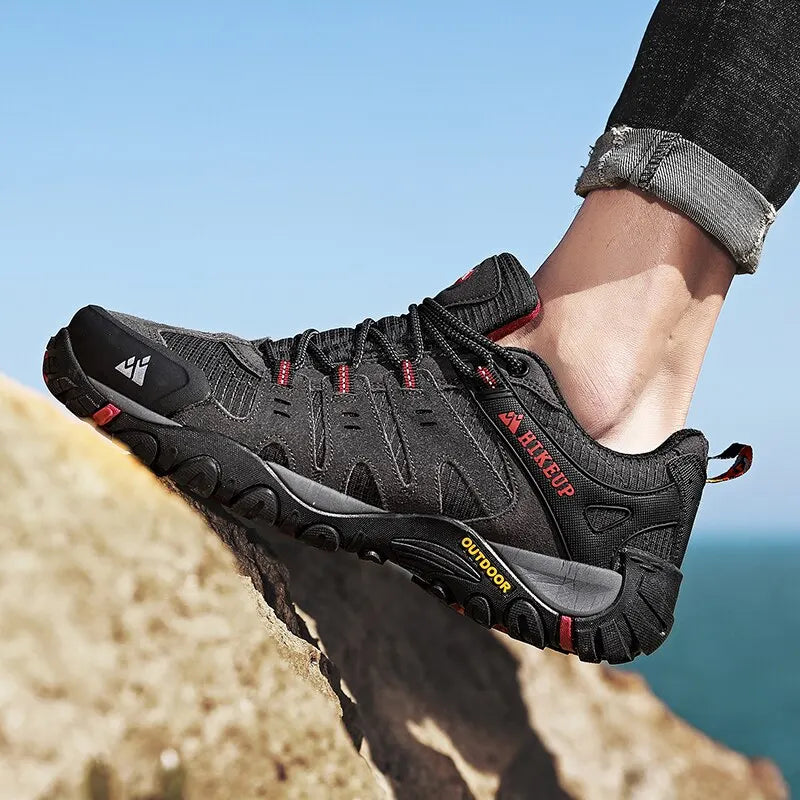 Men's Hiking Shoes with Suede Leather 
Outdoor Shoes, Men Trekking Sneakers